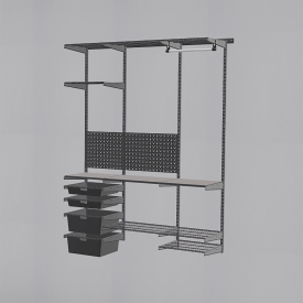 Гардеробная система ПРАКТИК Home Дача 1 графит