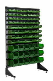 Стеллаж с пластиковыми ящиками 1501-4/4/3