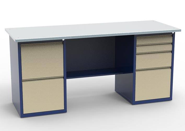 Верстак слесарный двухтумбовый - СВ-2Т.02.04.19