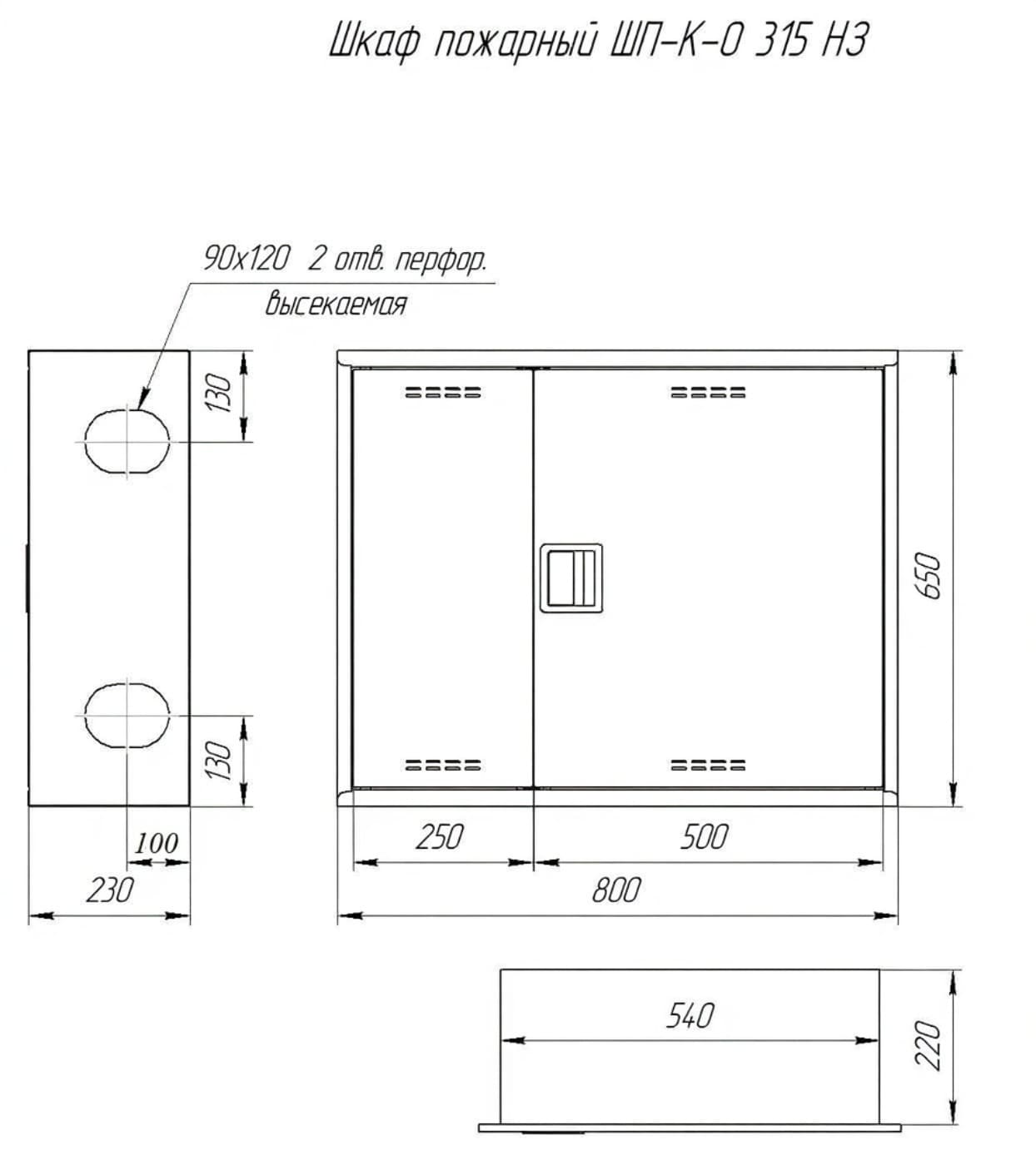 Пожарный шкаф ШПК-315-НЗК
