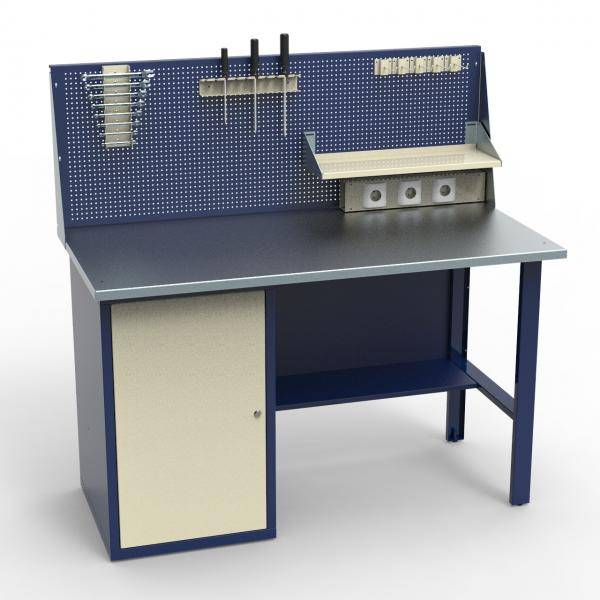 Слесарный верстак с экраном и навеской СВ-1Т.01.00.14_сб2