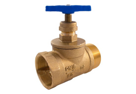 Клапан запорный 15БЗр (1,6МПа) прямоточный, латунный