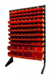 Стеллаж с пластиковыми ящиками 1501-1501-3/6/2