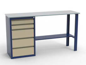 Верстак узкий с одной тумбой — ЛВ-1Т.05.00