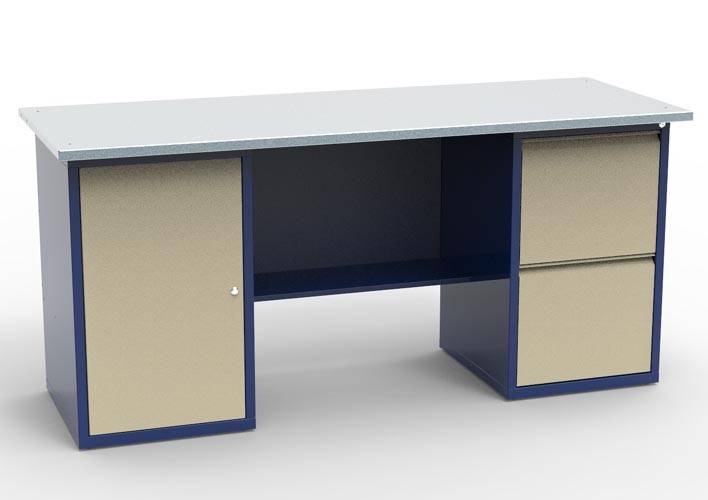 Верстак двухтумбовый слесарный - СВ-2Т.01.02.19