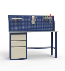 Верстак для гаража металлический однотумбовый ЛВ-1Т.03.00_сб3