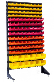 Стеллаж с пластиковыми ящиками 1801-4/8/2