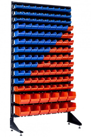 Стеллаж с пластиковыми ящиками 1801-3/9/2