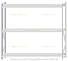 Стеллаж MS Pro Z 2000x2100x400 (3 яруса)