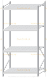 Стеллаж MS Pro Z 2500x1200x800 (4 яруса)