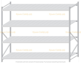 Стеллаж MS Pro Z 2000x2400x1000 (4 яруса)