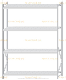 Стеллаж MS Pro Z 2500x1800x500 (4 яруса)