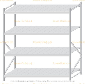 Стеллаж MS Pro Z 2000x1800x1000 (4 яруса)