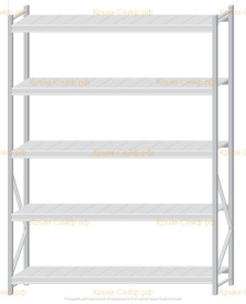 Стеллаж MS Pro Z 2500x1800x500 (5 ярусов)