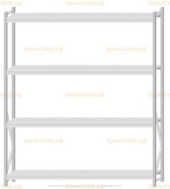 Стеллаж MS Pro Z 2500x2100x400 (4 яруса)