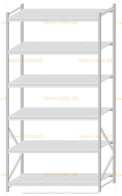 Стеллаж MS Pro Z 3000x1500x800 (6 ярусов)