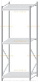 Стеллаж MS Pro Z 2500x900x800 (3 яруса)