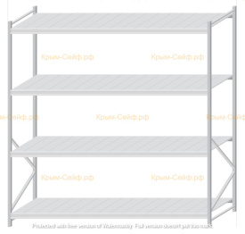 Стеллаж MS Pro Z 2500x2400x1000 (4 яруса)