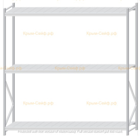 Стеллаж MS Pro Z 2500x2400x600 (3 яруса)