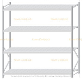 Стеллаж MS Pro Z 2500x2400x800 (4 яруса)