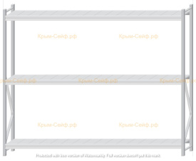 Стеллаж MS Pro Z 2000x2400x400 (3 яруса)