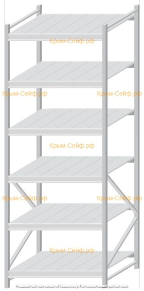 Стеллаж MS Pro Z 2500x900x1000 (6 ярусов)