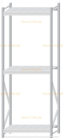 Стеллаж MS Pro Z 2500x900x500 (3 яруса)