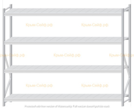 Стеллаж MS Pro Z 2000x2400x500 (4 яруса)