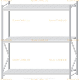 Стеллаж MS Pro Z 2000x1800x600 (3 яруса)