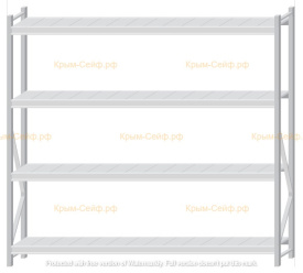 Стеллаж MS Pro Z 2000x2100x400 (4 яруса)