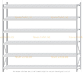 Стеллаж MS Pro Z 2500x2700x500 (6 ярусов)