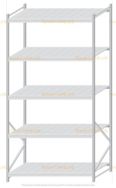 Стеллаж MS Pro Z 3000x1800x1000 (5 ярусов)