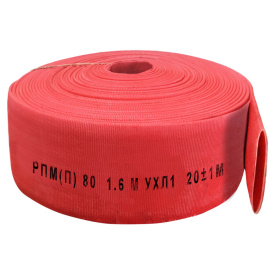Рукав РПМ(П)-1,6-М-УХЛ1 (20±1м,1.6 МПа) типа Латекс 80мм без головок