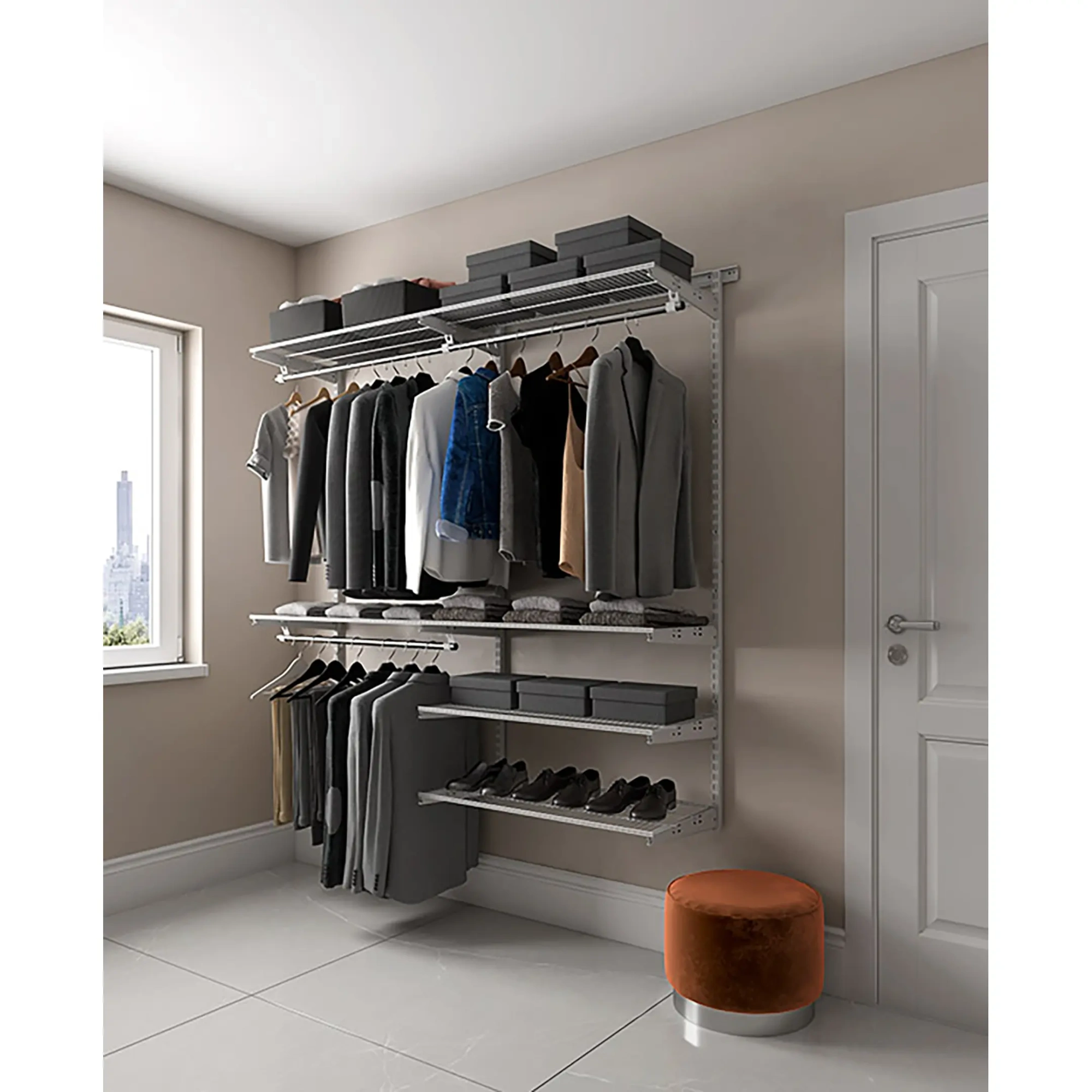 Гардеробная система ПРАКТИК Home Optima G180 графит