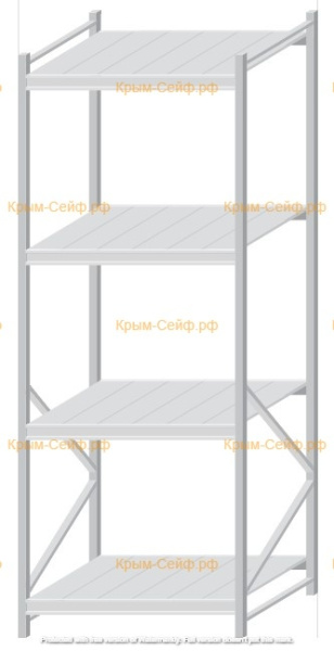 Стеллаж MS Pro Z 2500x900x1000 (4 яруса)
