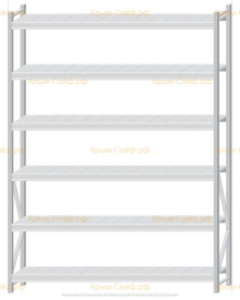 Стеллаж MS Pro Z 2500x1800x400 (6 ярусов)