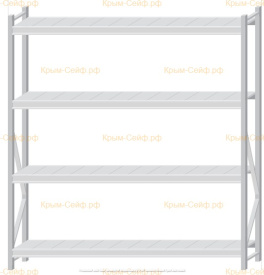 Стеллаж MS Pro Z 2000x1800x400 (4 яруса)