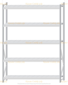 Стеллаж MS Pro Z 2500x1800x400 (5 ярусов)