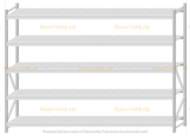 Стеллаж MS Pro Z 2000x2700x600 (5 ярусов)