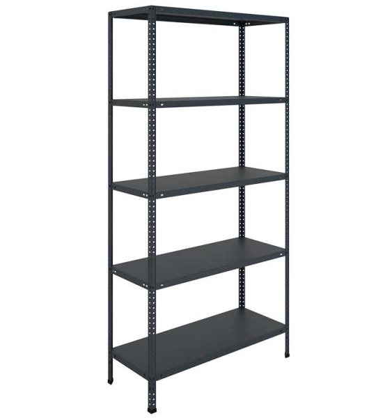 Стеллаж MS STANDART 2000x1000x300 (5 полок) Black