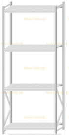 Стеллаж MS Pro Z 3000x1200x600 (4 яруса)