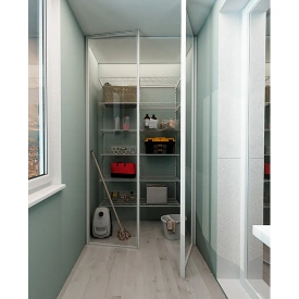 Гардеробная система ПРАКТИК Home Балкон 1 белая