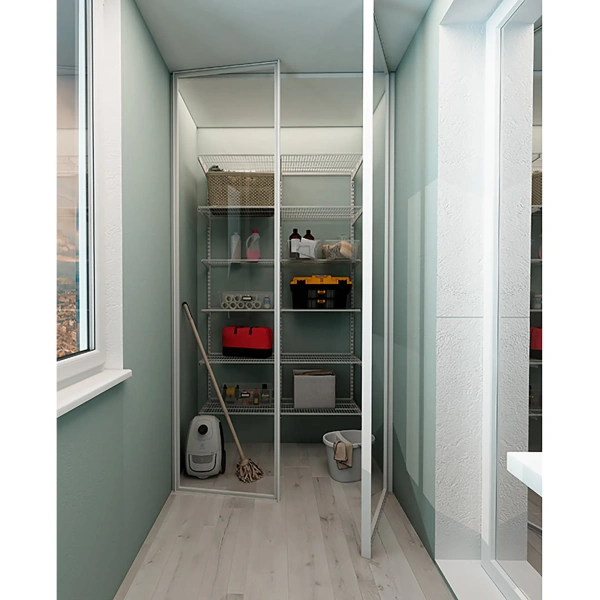 Гардеробная система ПРАКТИК Home Балкон 1 белая
