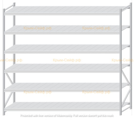 Стеллаж MS Pro Z 2500x2700x800 (6 ярусов)