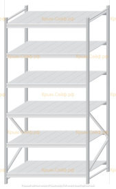 Стеллаж MS Pro Z 2500x1200x1000 (6 ярусов)