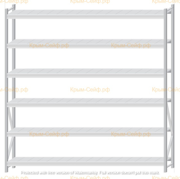 Стеллаж MS Pro Z 2500x2400x400 (6 ярусов)