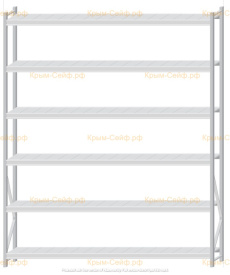 Стеллаж MS Pro Z 3000x2400x400 (6 ярусов)
