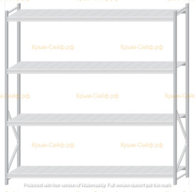 Стеллаж MS Pro Z 2500x2400x600 (4 яруса)