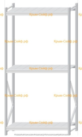 Стеллаж MS Pro Z 2500x1200x500 (3 яруса)