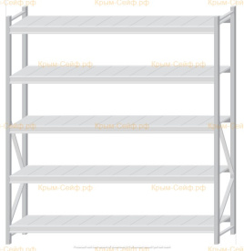 Стеллаж MS Pro Z 2000x1800x500 (5 ярусов)
